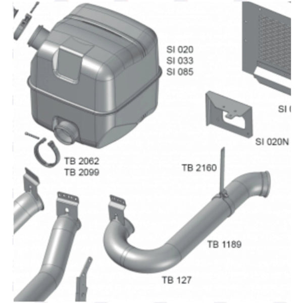 Tubo Saída Catalisador 4.1/2" Lado Direito Scania T R Série 4 2005 até 2007 P G R Highline 2008 até 2011