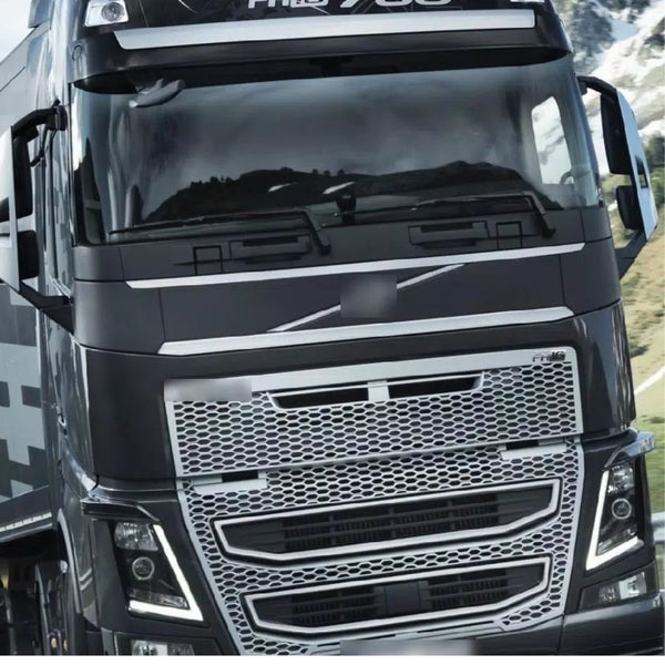 Acabamento de Inox da Grade do Volvo New FH Inferior Superior