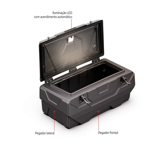Caixa Baú para Caçamba Pick Up Box 160 Litros Com Iluminação em Led - Bepo