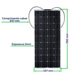 Kit Painel Solar Flexível 200w para Caminhão