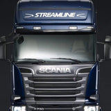 Lâmina Tapa Sol Scania P G R Highline Streamline 2014 até 2018 - 2 Marias (Com Furação para Farois Auxiliares)
