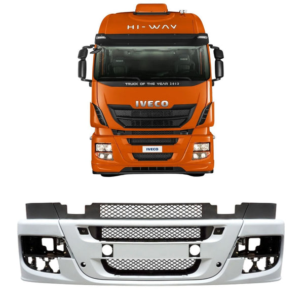 Para-choque Iveco Hi-Way 2012 em diante Sem Tampas - Plástico