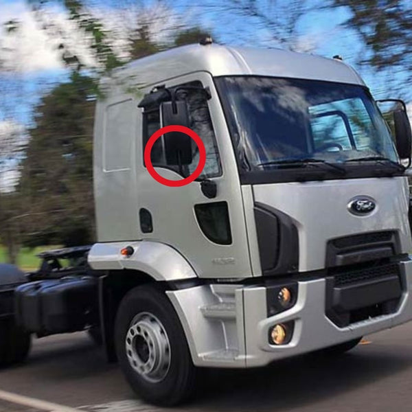 Vidro com Base do Espelho Retrovisor Bifocal Ford Cargo 2012 Menor