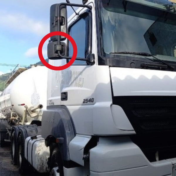 Vidro com Base do Espelho Retrovisor Auxiliar Mercedes-Benz Axor Atego - 2007 até 2013
