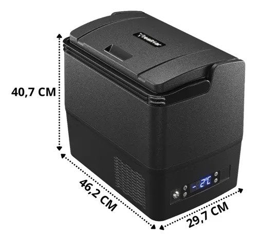 Geladeira Interna 18 Litros 12v 24v Resfriar App Bluetooth - Black