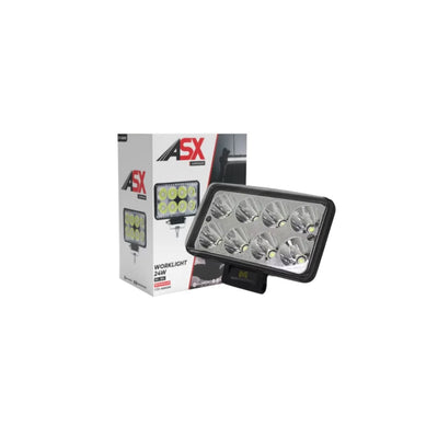 Farolete Retangular Worklight Bivolt 8 Leds 24 Watts
