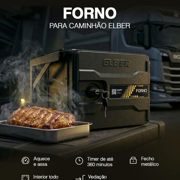 Forno Elétrico Externo Elber Strada 24 Digital 24V 24 Litros Para Caminhão