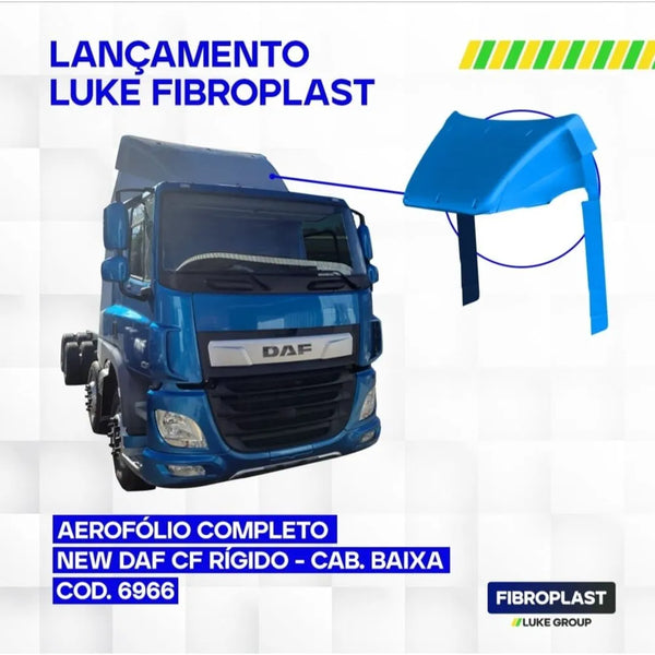 Defletor De Ar New DAF CF Cabine Baixa Completo Rígido - Fibroplast