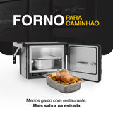 Forno Elétrico Externo Elber Strada 24 Digital 24V 24 Litros Para Caminhão