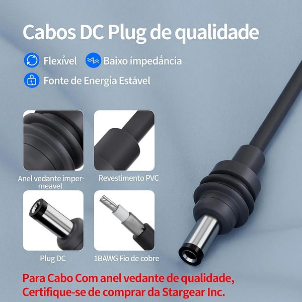 Kit Starlink para Caminhão - Antena Starlink Mini com Case de Imã para Teto e Cabo Veicular 12V/24V