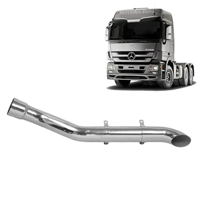 Kit Escapamento Cromado Mercedes-Benz Actros até 2011 5" Euro 3 Lado Esquerdo
