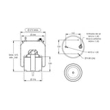 Mola Pneumática Suspensão do Eixo Volvo FH 2015 em Diante Quarto Eixo - foto do fabricante Suspentech