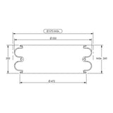 Desenho técnico com medidas: Fole Convolutado Suspensor do Eixo Carreta Randon, Recrusul e Outros Parafuso Diâm. 472 mm x Alt. 200 mm