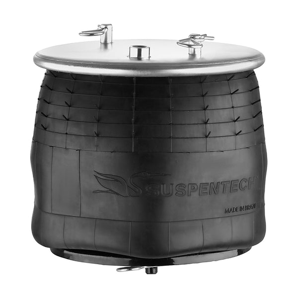 Mola Pneumática Suspensão do Eixo Ônibus Scania K-124 IB/EB 6x2 e K-400 IB 6x2 Terceiro Eixo (kit sem base) - foto do fabricante Suspentech