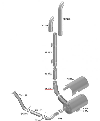 Tubo Saída Vertical 4" - codigo TB1267 destacado