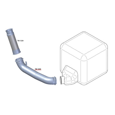 Tubo Intermediário Saída Motor 4.1/2'' DAF XF 2021 - codigo TM1240 destacado