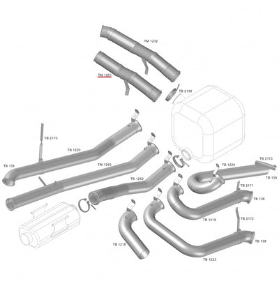 Tubo Saída do Motor Scania P 320/360 2019/2022 Euro 5 - codigo TM1261 destacado