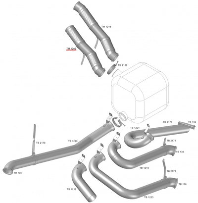 Tubo Saída do Motor P280/320 2023/2025 - Euro 6 - codigo TM1262 destacado