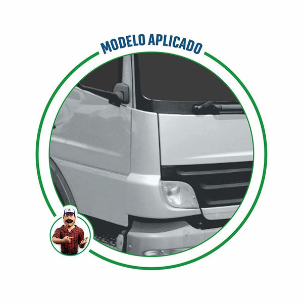 Defletor Coluna Frontal Mercedes-Benz Atego 2008 até 2011 Parte Externa - BL Fibras