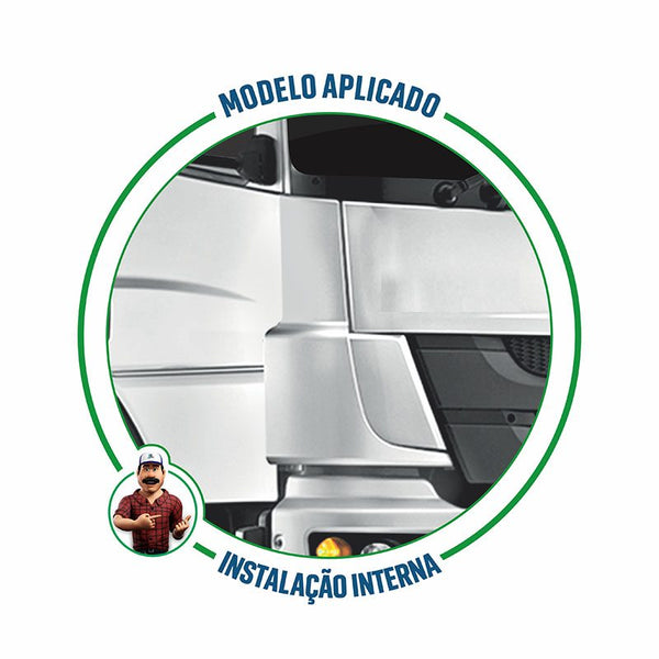 Defletor Coluna Frontal Mercedes-Benz Atego após 2012 Parte Interno - BL Fibras