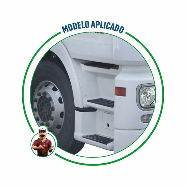 Pisante Superior Estribo Mercedes-Benz Actros Megaspace 2 degraus - Alumínio