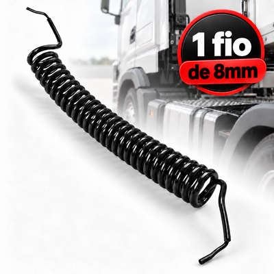 Chicote Elétrico Espiral 1 Fio de 8mm para Conexão Cavalo Carreta