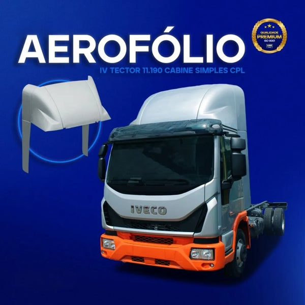 Defletor De Ar Iveco Tector Cabine Simples Completo - Fibroplast