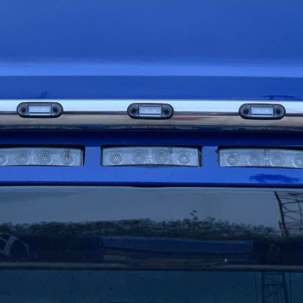 Lâmina Tapa Sol Superior Scania P G R Highline Streamline 2014 até 2018 - 5 Marias (Com Furação para Farois Auxiliares)