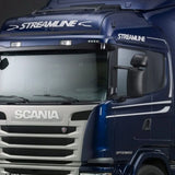 Lâmina Tapa Sol Superior Scania P G R Highline Streamline 2014 até 2018 - 2 Marias (Com Furação para Farois Auxiliares)