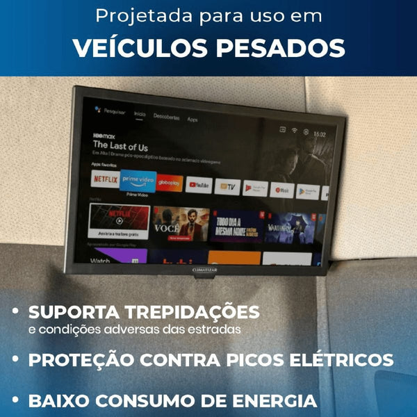 Smart TV Para Caminhão WiFi - 12V 24v 110v 220v