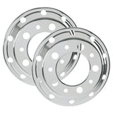 Calota Americana Dianteira com Friso Pneu sem Câmara aro 22,5 Modelo Silver - Par