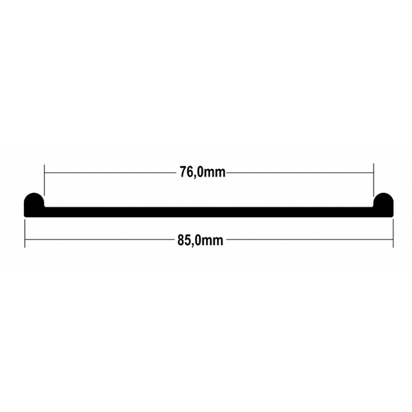 Cinta de Borracha Preta 200 x 7,6 cm para Tanque Combustível Volvo FH Scania NTG formato D - Bepo
