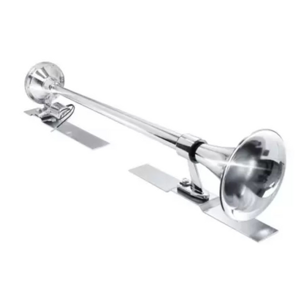Suporte Cromado De Teto Para Buzina Marítima 74cm 1m - Par