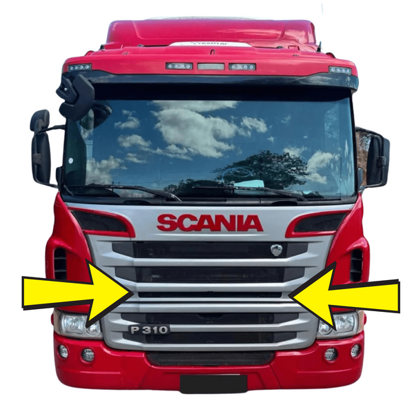 Tela da Grade Frontal Intermediário Fixa Scania P (2010 a 2018)