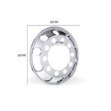 Calota de Roda Dianteira Strong aro 22,5 mm
