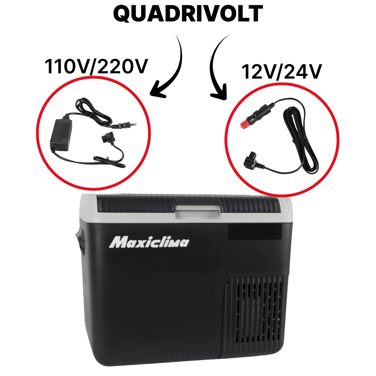Geladeira Portátil Maxiclima 18L Quadrivolt | Campagnaro