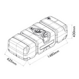 Kit Tanque Plástico Compatível com Mercedes-Benz Axor OF Ônibus OH Ônibus