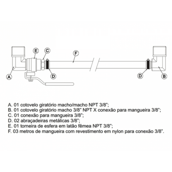 Kit de Interligação para Tanque de Alumínio Iveco - Bepo