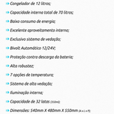 Geladeira Caminhão Externa 70 Litros 12v 24v Maxiclima