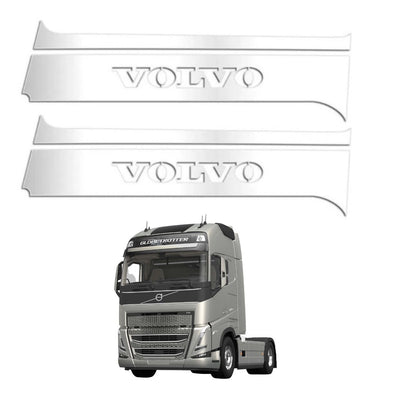 Conjunto Coluna Escrita na Porta Volvo New FH (Inox)