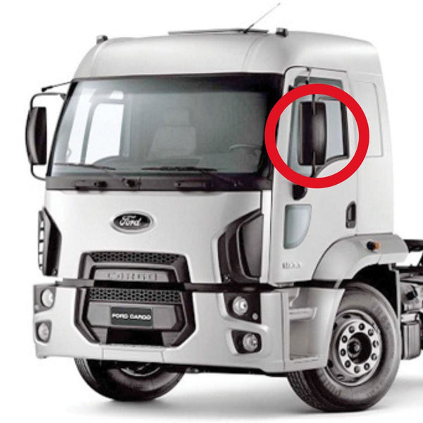 Vidro com Base do Espelho Retrovisor Bifocal Ford Cargo - 2012 - Euro 3 - Média
