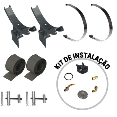 Kit para Tanque Combustível Especiais Redondo Diâmetro 660 mm Universal Traseiro Cabine Sobre o Chassis