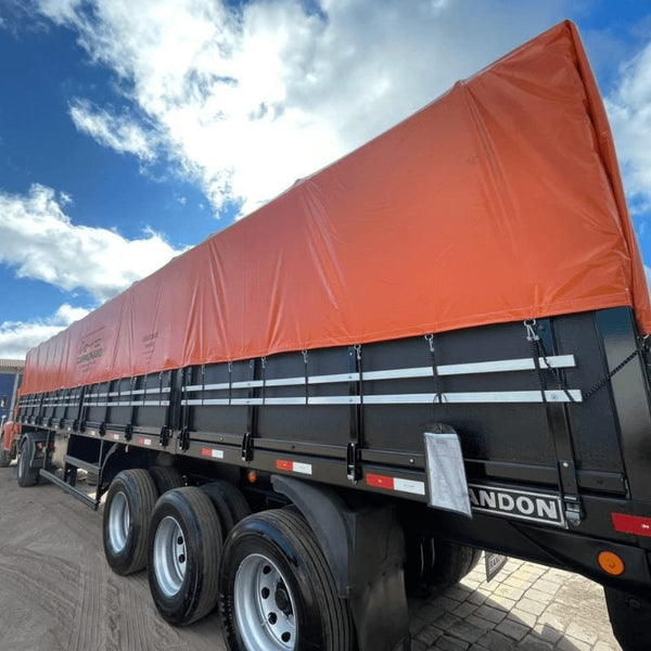 Lona de Vinil Vinilona 14,7 x 4,7 Laranja para carreta (Sob encomenda)