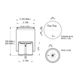 Conjunto Mola Pneumática para Suspensão de Eixo com Base para caminhão Scania P S4 S5 NTG (Todos)
