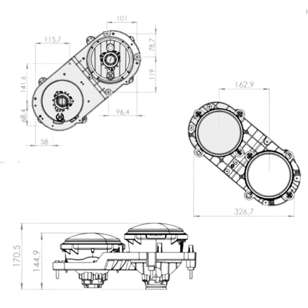 Farol Principal com Foco Duplo Horizontal Ford Cargo