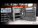 Geladeira Caminhão Externa 75 Litros Digital 12v 24v Resfriar