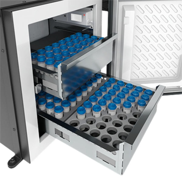 Geladeira Caminhão Externa 53 Litros 12v 24v Inox Para Transporte De Amostra De Leite Elber