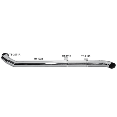 Kit Escapamento Cromado Volvo FH 2015/2022 Lado Esquerdo Para uso com Silencioso de Fábrica (para Tanques 450/490 Lts)