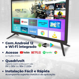 Smart TV Para Caminhão WiFi - 12V 24v 110v 220v