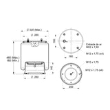 Conjunto Mola Pneumática para Suspensão de Eixo com Base Carreta Randon Sider